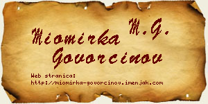 Miomirka Govorčinov vizit kartica